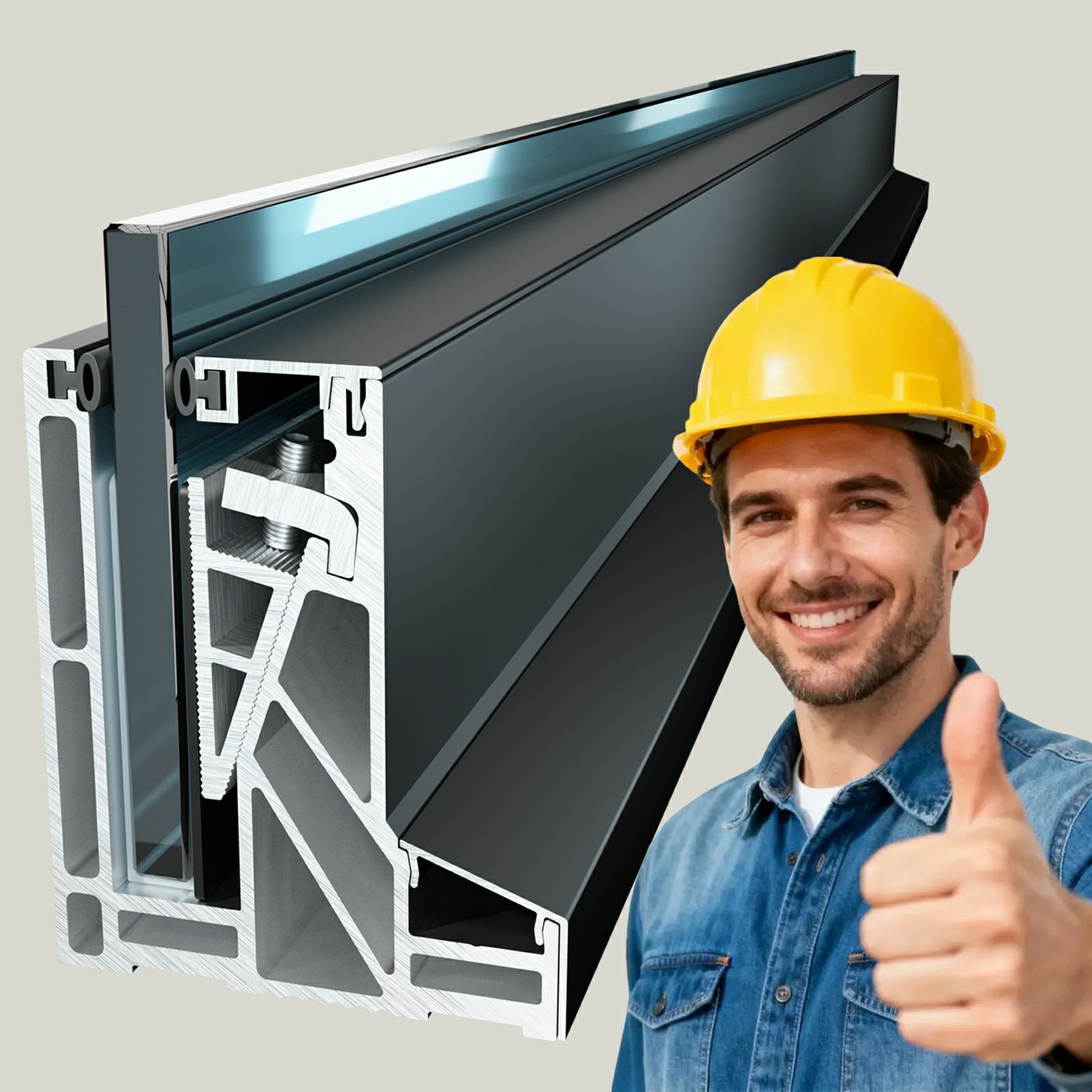 外露铝槽现代设计栏杆铝玻璃栏杆无框玻璃阳台护栏