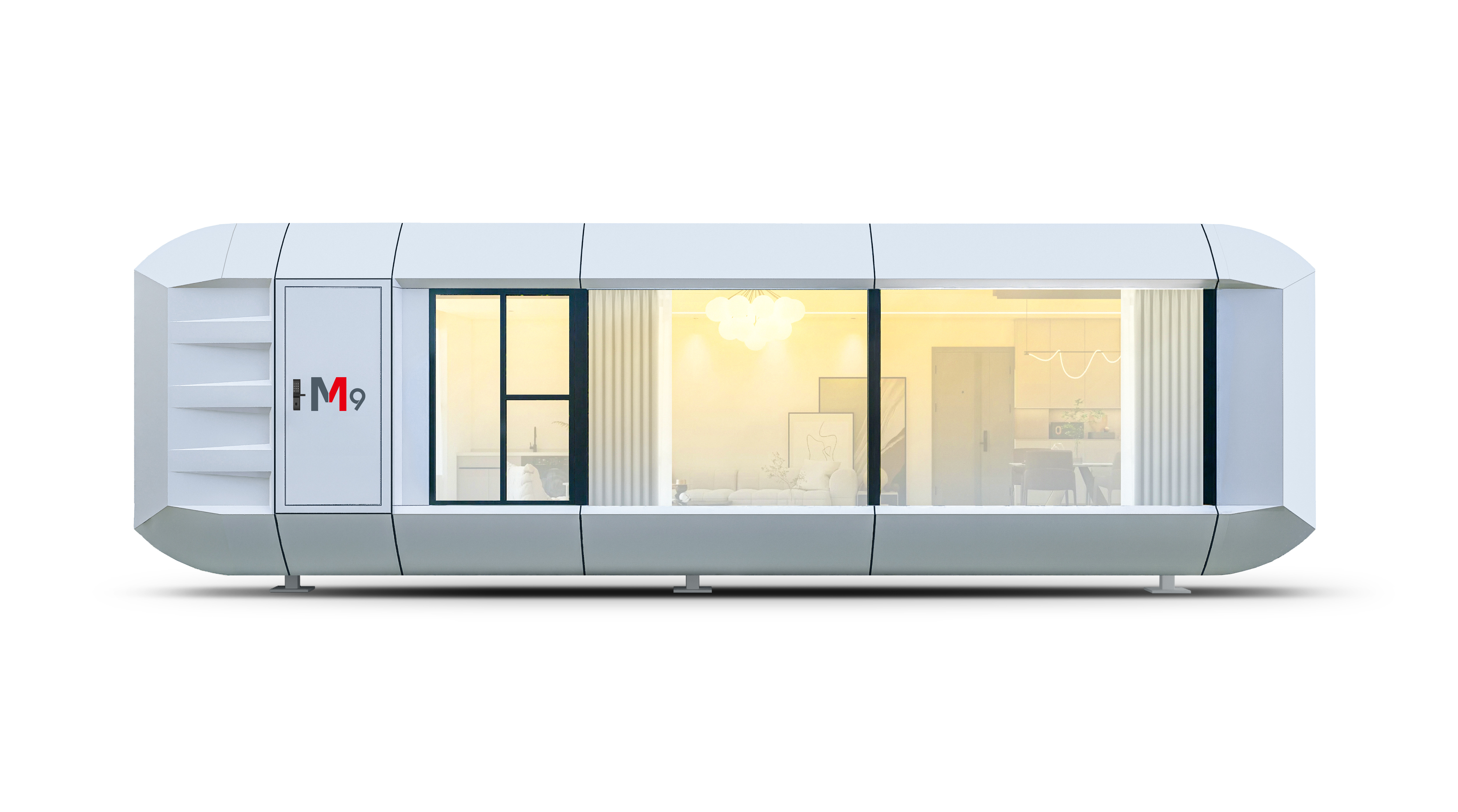 铝合金M9 太空舱 38㎡2-4 人多功能旅居舱 含厨房吧台智能移动房屋