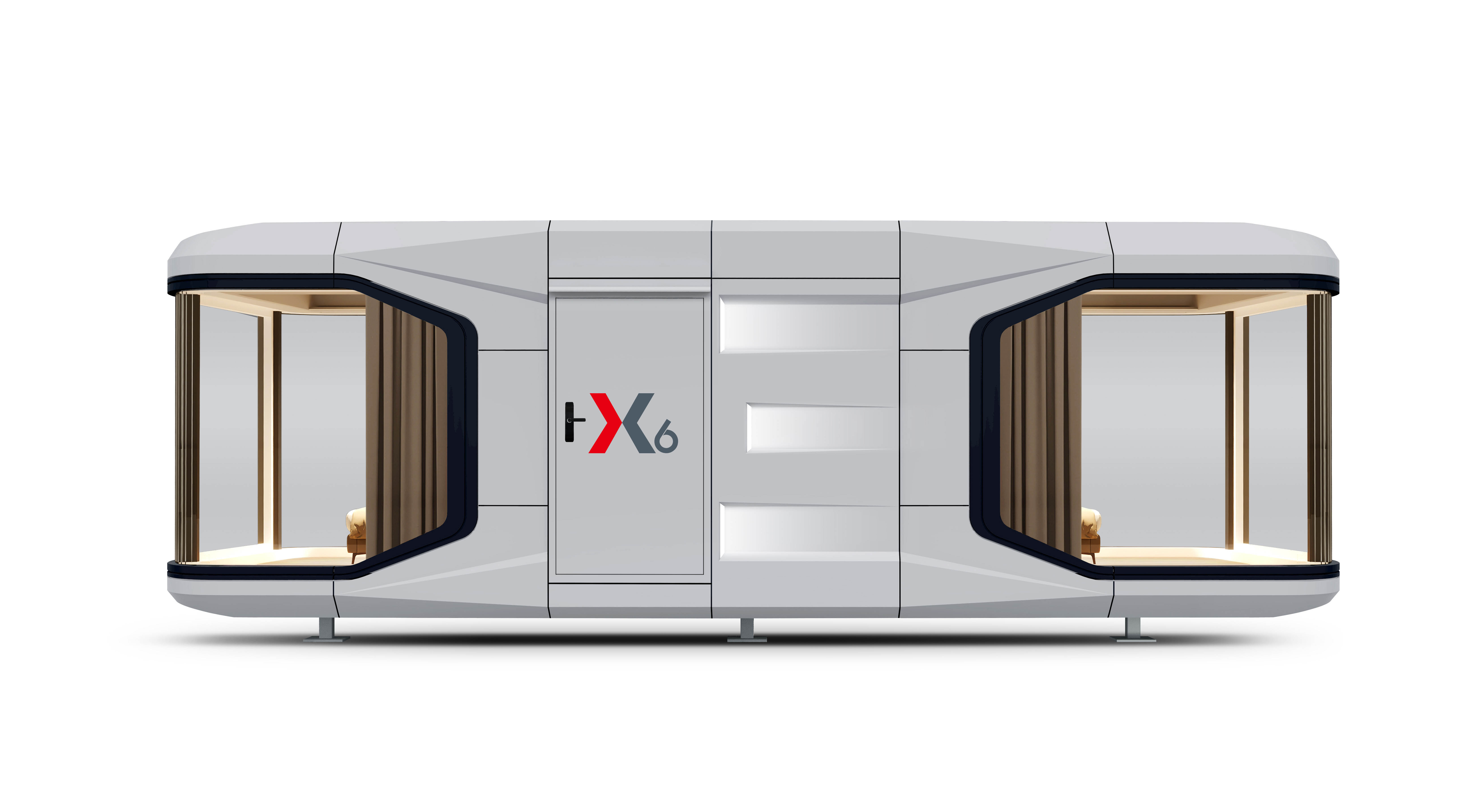 X6 太空舱 31㎡2-4 人全景旅居舱 智能环保移动别墅