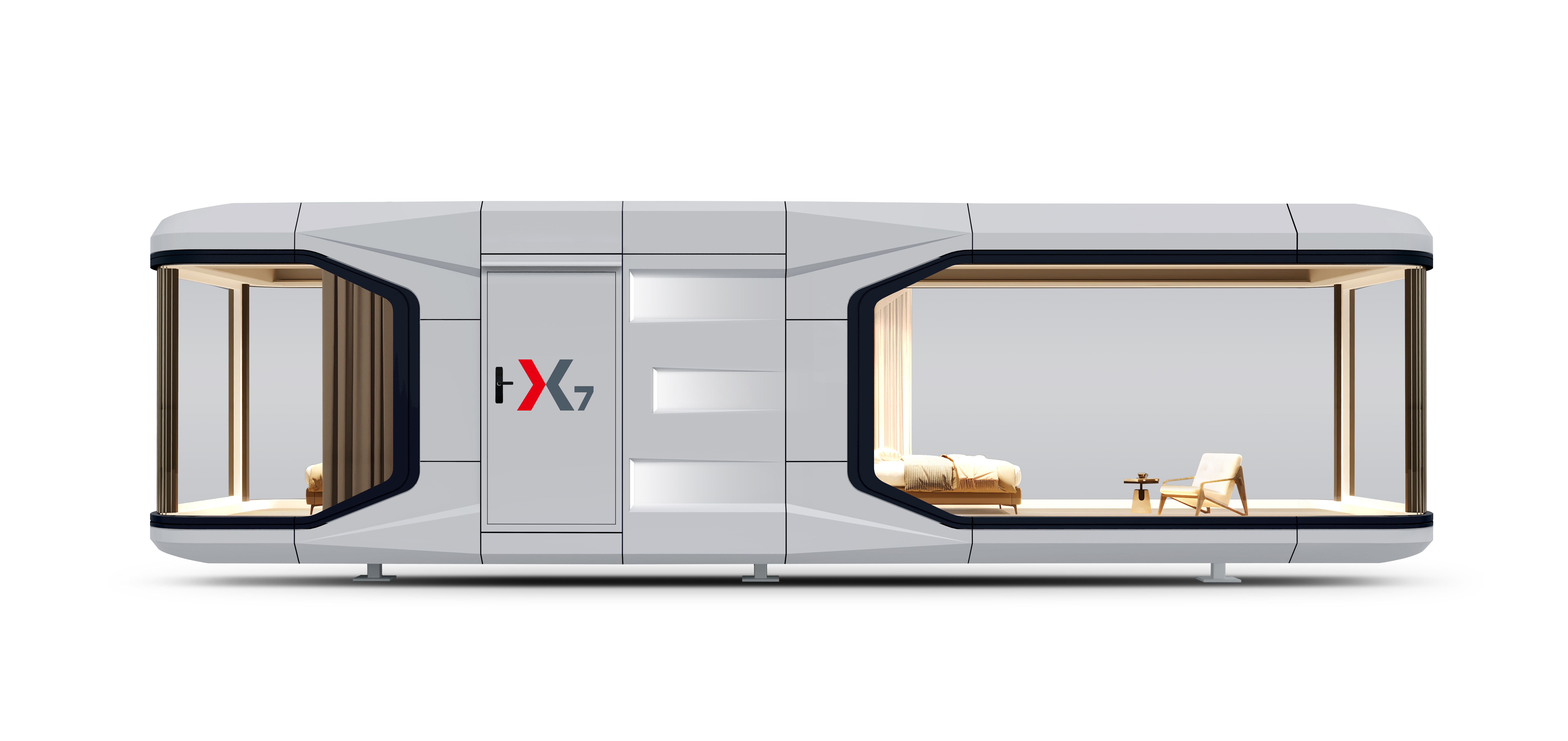 X7 太空舱 38㎡2-4 人智能旅居舱 带天窗电动遮阳帘移动房屋