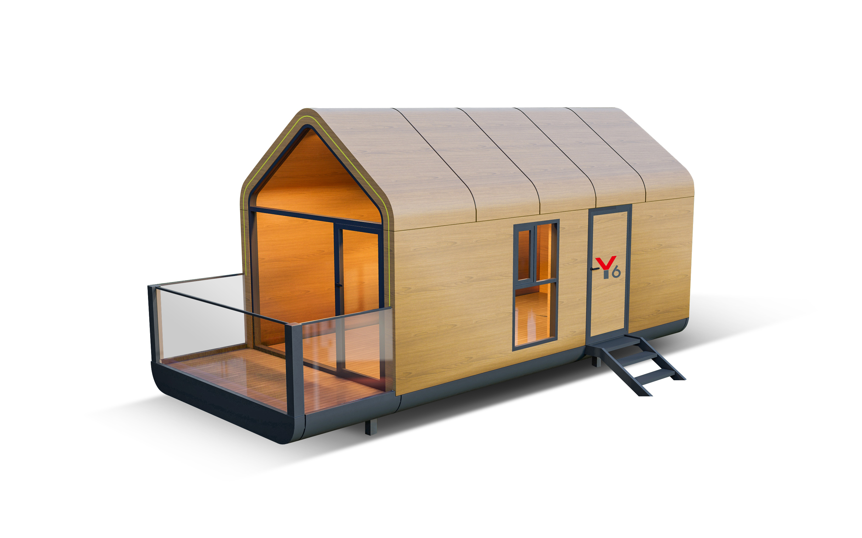 Y6 雅居 24.7㎡2-4 人智能旅居舱 不锈钢定制门环保精装移动屋